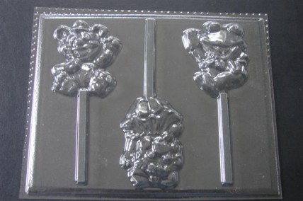 177sp Puppet Babies Chocolate or Hard Candy Lollipop Mold